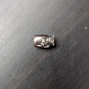 Silver Chamilia Sleeping Cat Charm